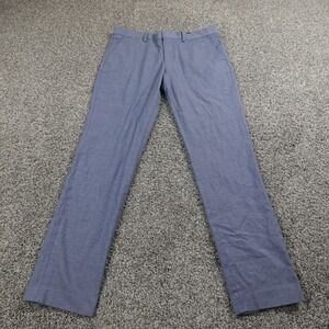 Express Pants Mens 30X32 Blue Chino Dress Trouser Slacks Innovator Stretch Flat